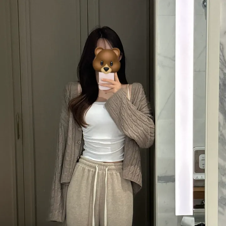 [여리무드/데일리] 쓱걸치는🤎 케이블 긴팔 꽈배기 가디건 겨울 봄 가디건 (4color) 상세 이미지 5