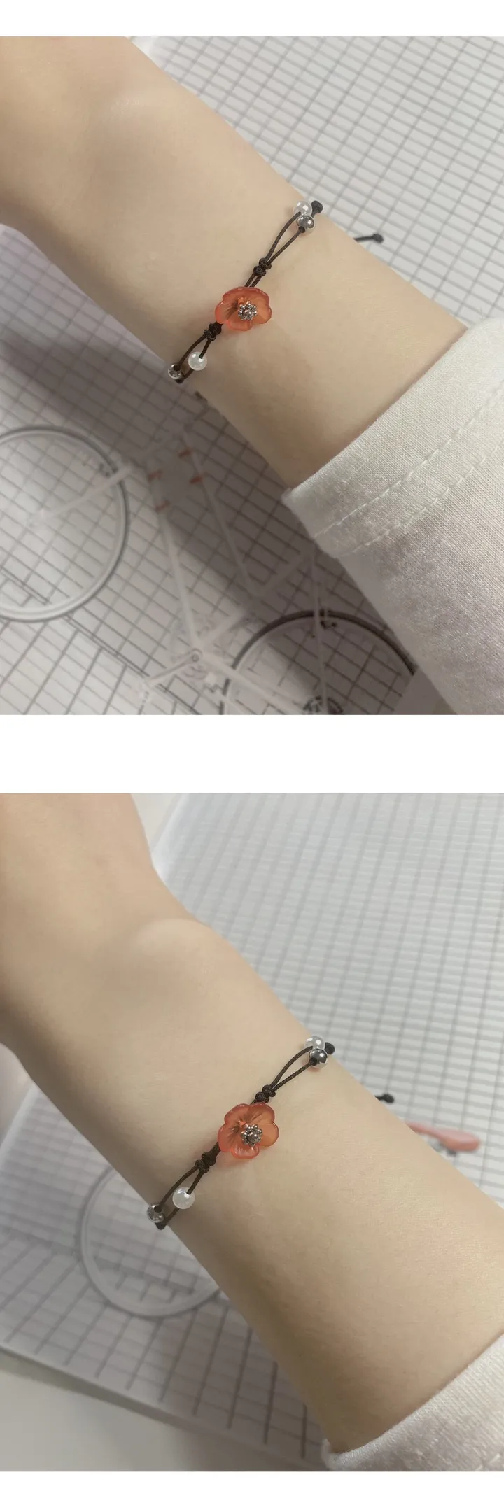 핸드메이드 전통 기법 꽃 8colors 써지컬 진주 매듭 팔찌 (사은품 증정) 상세 이미지 29