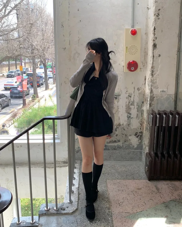 팔뚝살부각X /팬던트 가디건 봄가디건 세미크롭 크롭 니트 가디건 상세 이미지 60
