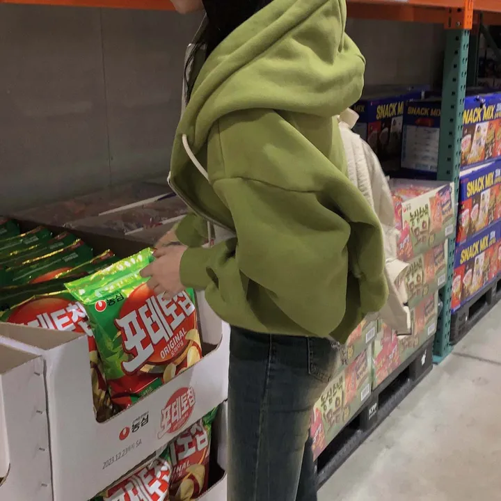 [완전인기✨/백염컬러 당일출고!] 자체제작 크치Made 꿈에 나온 핏, 투웨이 양기모 크롭 후드집업 ver 아우터 자켓 - zipup 상세 이미지 25
