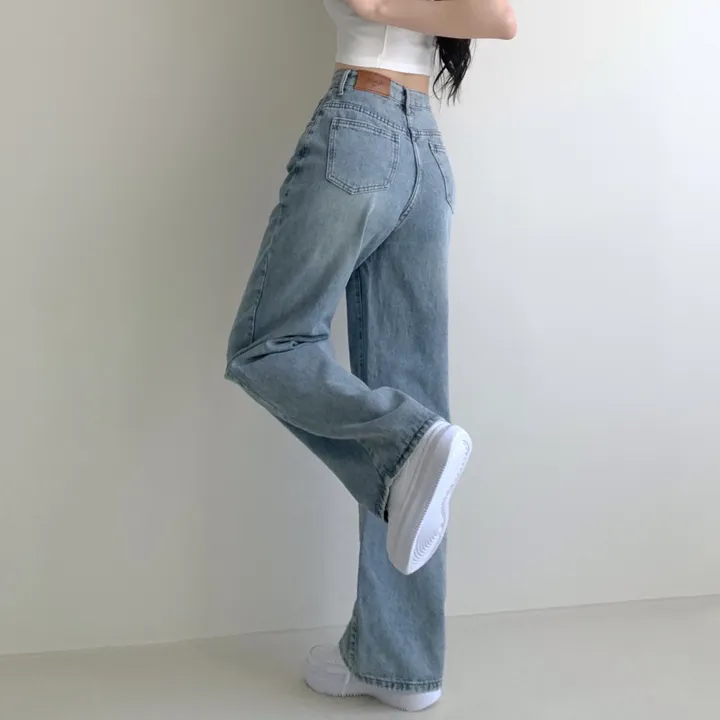 ["인생"데님🖤/기장선택/~XL] 올데이 하이웨스트 캣브러쉬 워싱 데님 와이드 팬츠 바지 키작녀 키큰녀 빅사이즈 청바지 상세 이미지 32