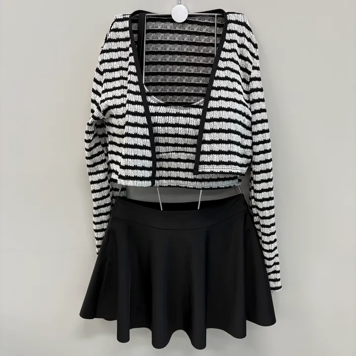 [당일출고/M-XL]체형커버 수영복 하이웨스트 치마 비키니 마린 호텔 수영복4PCS 상세 이미지 15