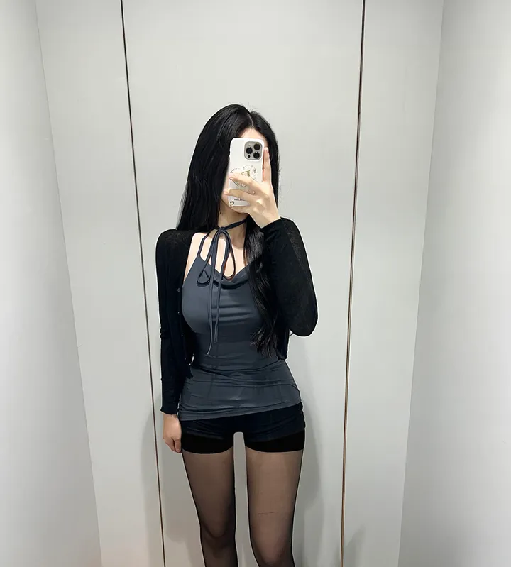 [살랑여리핏💘]스프링 러블리 가디건 봄 여름 가을 겨울 시스루 텐셀 아우터  겉옷 긴팔티셔츠 봄 가을 겨울 여름 상세 이미지 9