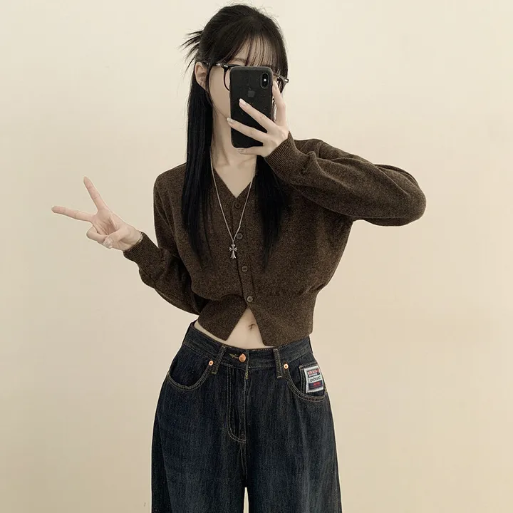 [캐시울✨/부드러워요] 허리잘록! 크롭 브이넥 니트 가디건 상세 이미지 26