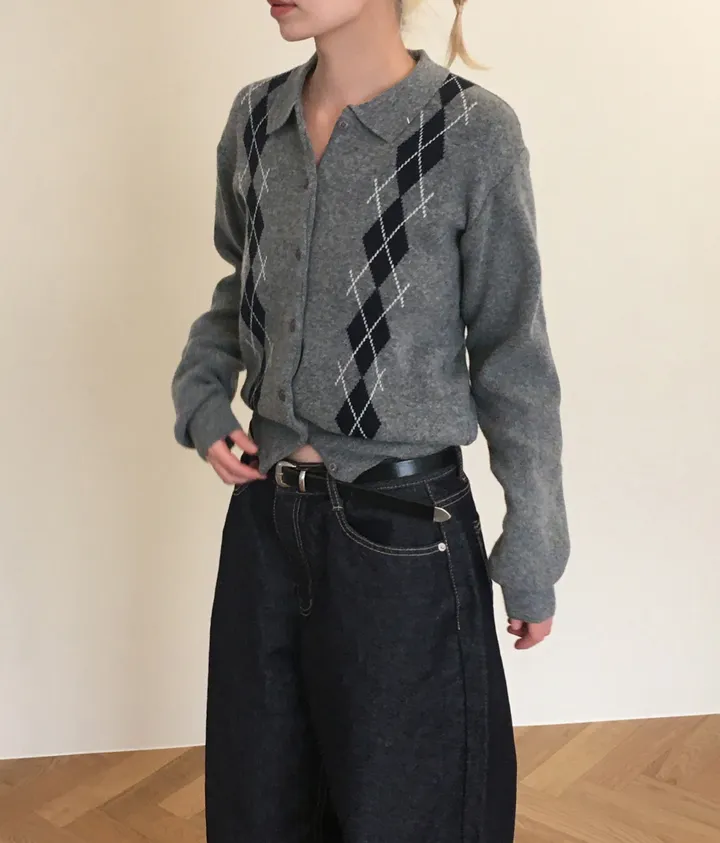 콜리 아가일 카라 가디건 상세 이미지 9