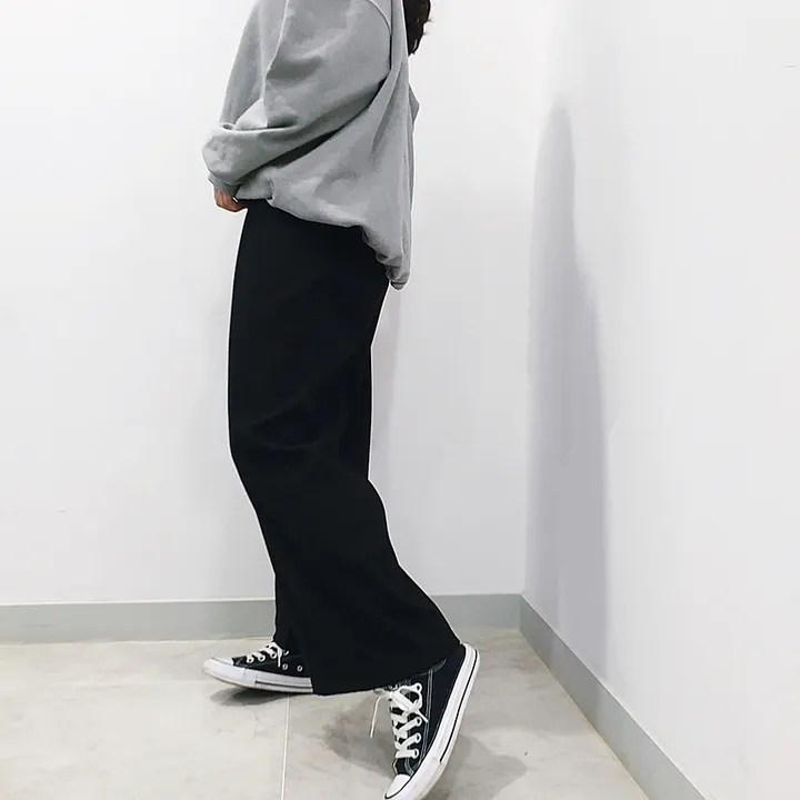 (55~99) 빅사이즈 오버핏 밴딩 와이드 팬츠 상세 이미지 8