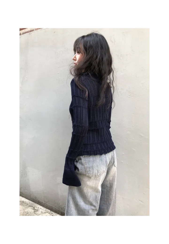 ruffle lyocell knit cardigan (2color) / 러플 라이오셀 니트 가디건 상세 이미지 13