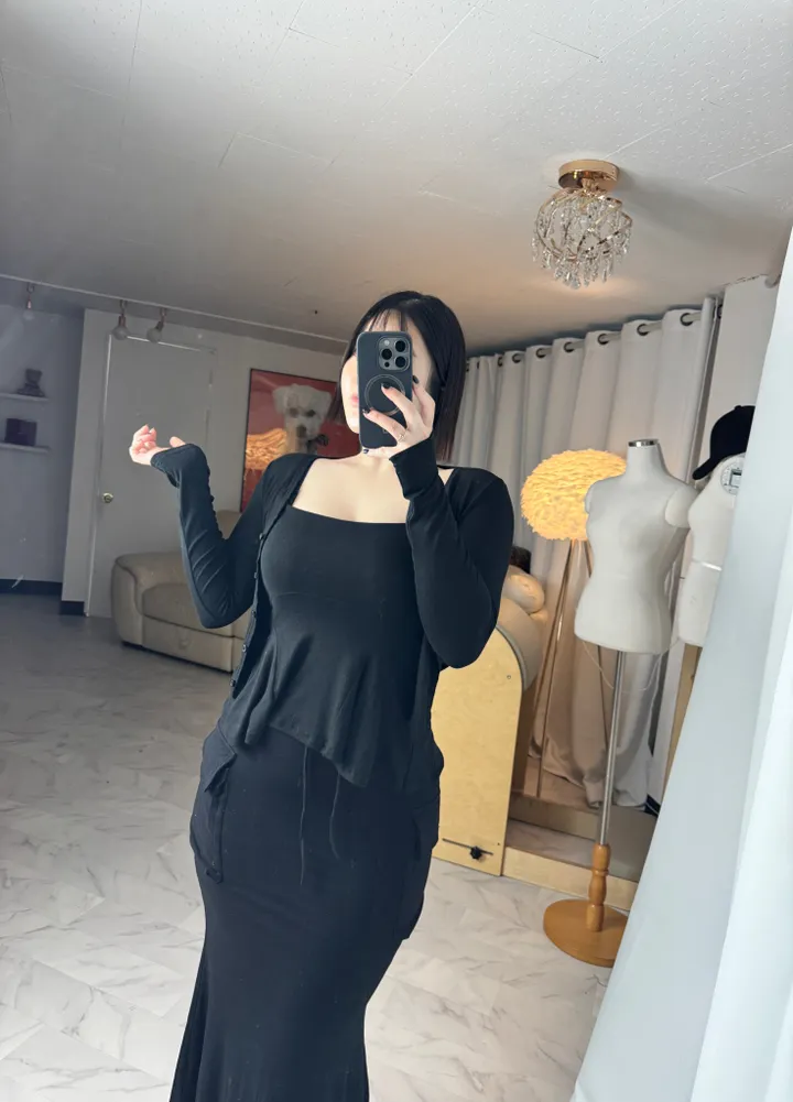 플레어 나시 가디건 투피스 세트 상세 이미지 37