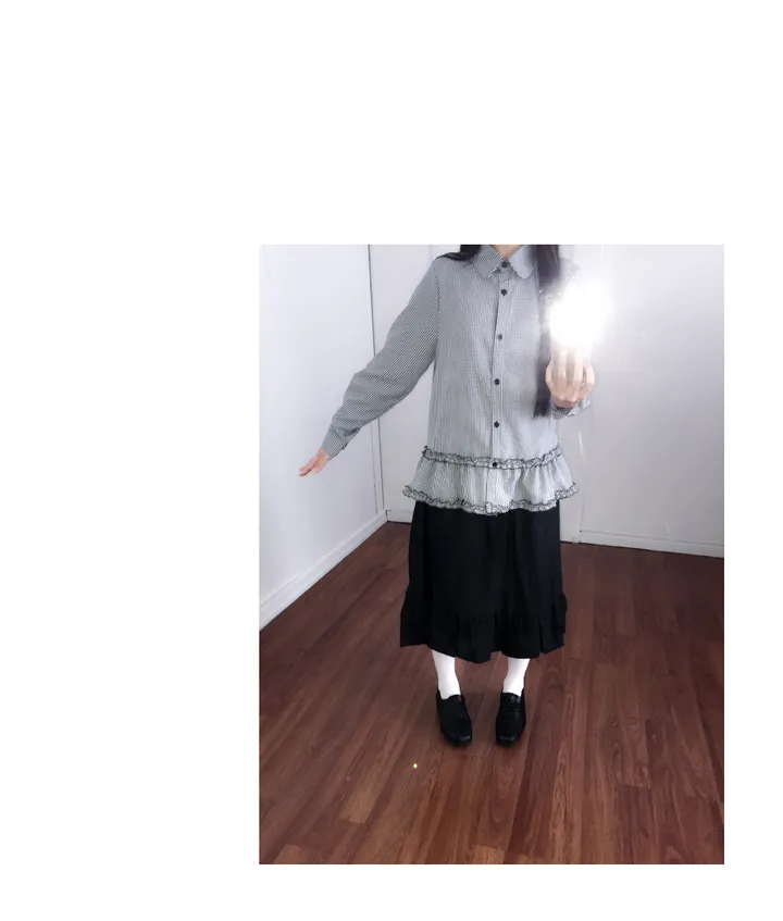 미니 스커트 모델 착용 이미지-S1L48