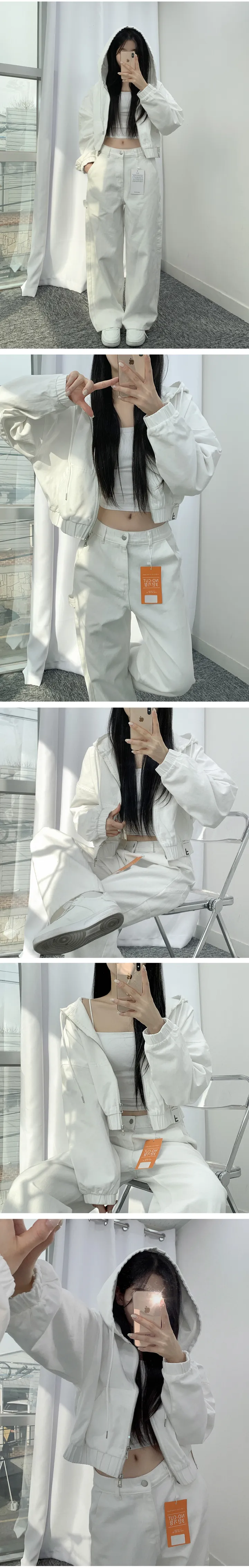 [당일출고🚀/얼굴소멸/아방핏] 셔터 빅후드 크롭 투웨이 집업 (2color) 상세 이미지 5