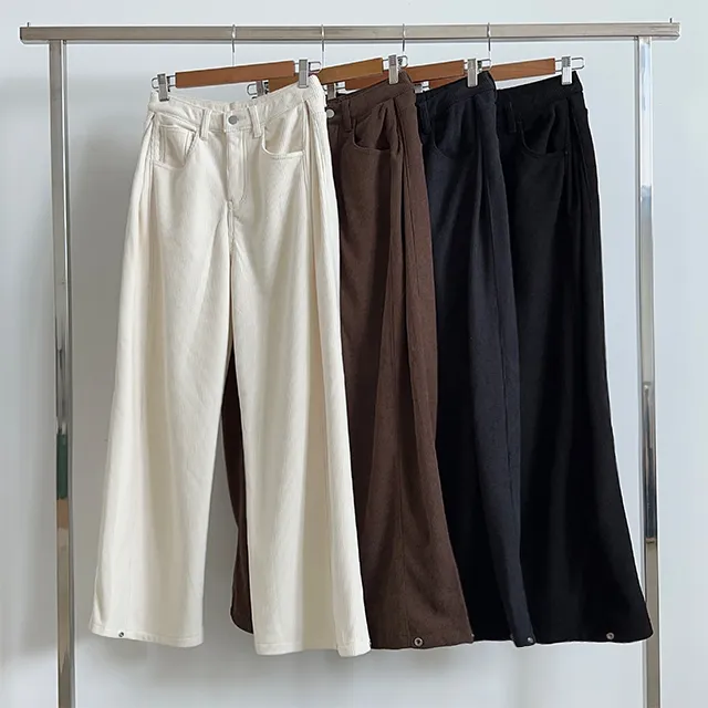 [한파대비/3기장~2XL!] 스냅버튼 융기모 코듀로이 골덴 폴딩 와이드팬츠 4color 상세 이미지 87