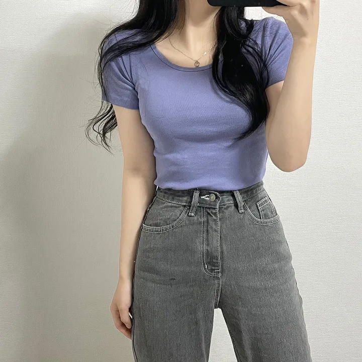 [🔥단독13컬러/7만장돌파🔥묶음할인]유넥 팔라인 이뻐보이는 VER2. 쫀쫀 면 반팔티셔츠 상세 이미지 39