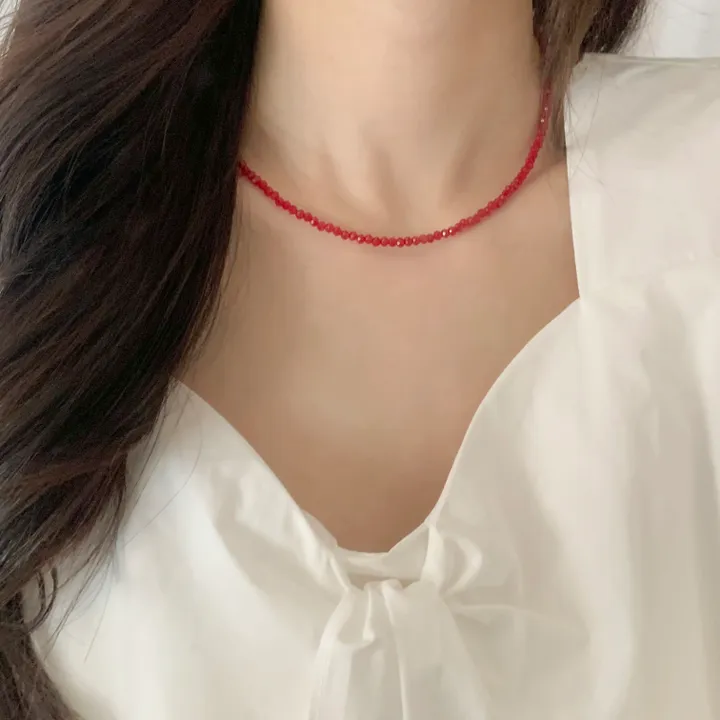 당일출고/특가[써지컬] 심플 론델 크리스탈 비즈 목걸이 상세 이미지 13
