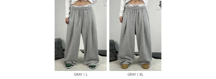 기모선택❤️[UNISEX/기획특가/4size!]올데이 원턱 라인 루즈 와이드 트레이닝 팬츠(2color) 상세 이미지 3