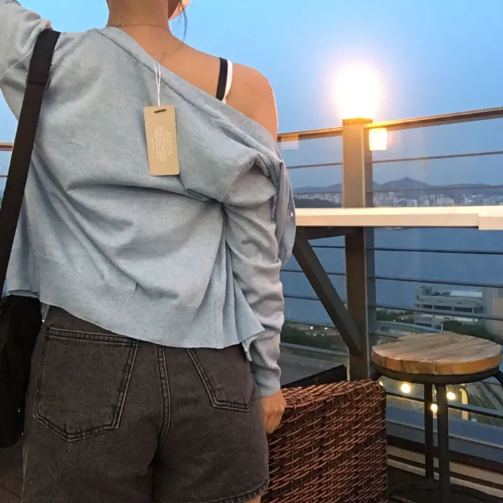 [ 뱀부40% ] 얇은 기본 가디건 / 가벼워요. 여리여리 세미크롭 브이넥 아우터 상세 이미지 25