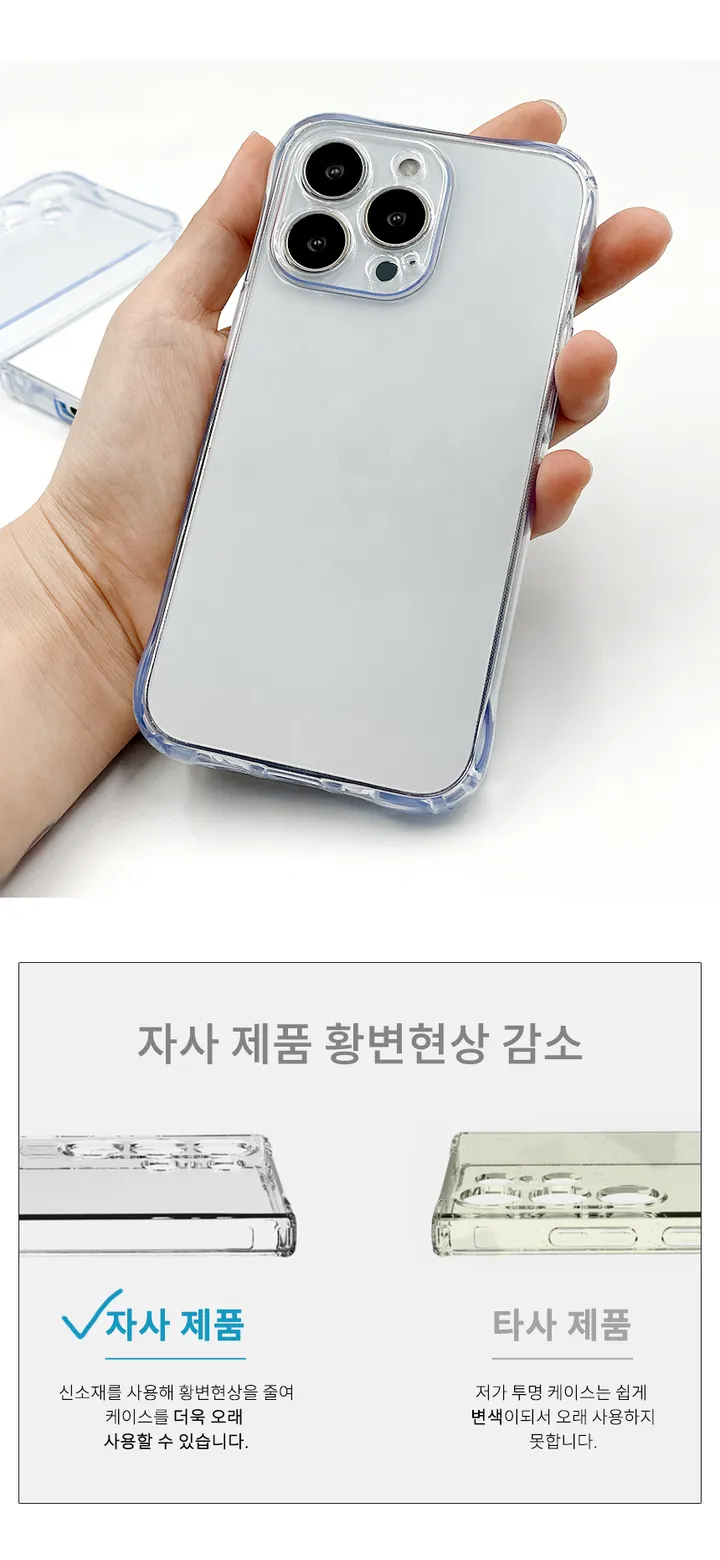 ❤️👌변색없는 투명 풀커버 젤리 케이스🎁아이폰16 프로맥스 15 14 13 12미니 갤럭시 S25 S24FE S23 울트라 S22플러스 S21 A 54 53 52 32 상세 이미지 8