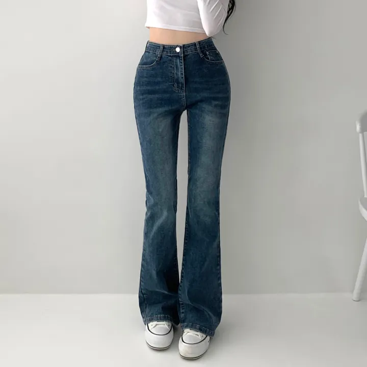 [인생핏🖤/기장선택/~XL] 모먼트 빈티지 스톤 워싱 하이웨스트 부츠컷 스판 데님 팬츠 키작녀 키큰녀 빅사이즈 청바지 상세 이미지 23