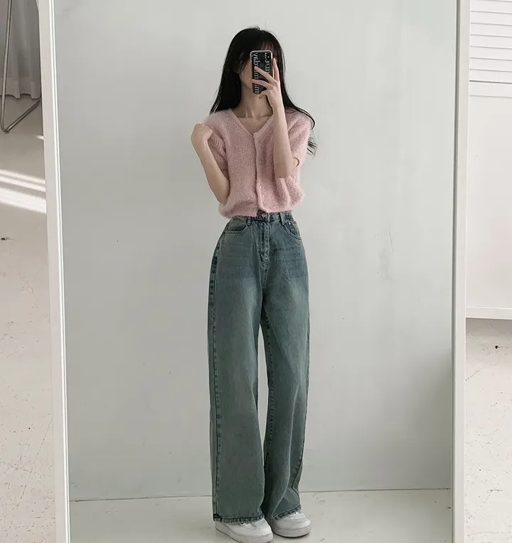 [3단기장/S-2XL/인생데님👖] 로킷 데님 와이드핏 롱 워싱 데님 팬츠 6colors 상세 이미지 13