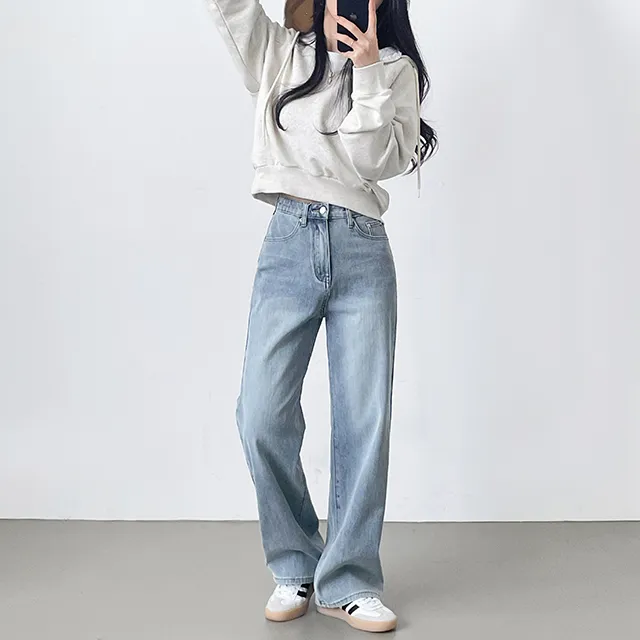 [3기장/S~2XL!] 라이크 그레이시연청+진청 스판데님와이드팬츠 YKK 2color 상세 이미지 11