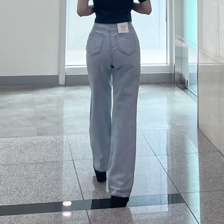 [자체제작/허리쏘옥/기본,롱ver] 후들후들 얇은 썸머 연청 와이드 데님 여름 청바지 롱팬츠 상세 이미지 101