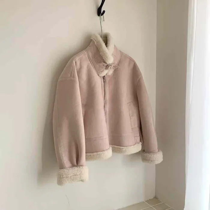 히놀라 ❤️스웨이드 하이넥 숏 무스탕 3color 상세 이미지 25