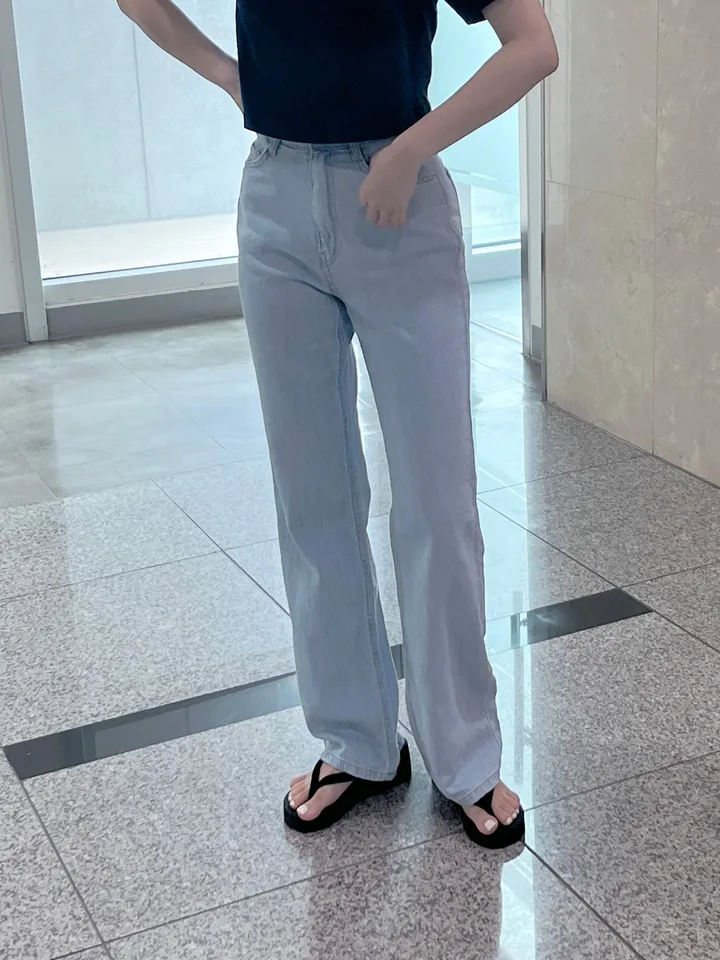 [자체제작/허리쏘옥/기본,롱ver] 후들후들 얇은 썸머 연청 와이드 데님 여름 청바지 롱팬츠 상세 이미지 103