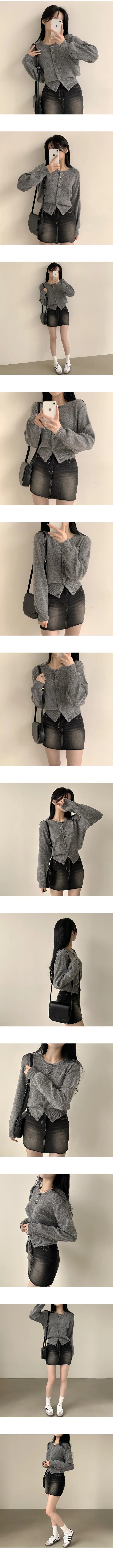 [여리여리~/날씬핏] 옷장 속 필수템, 데일리 무지 라운드 니트가디건 (10color) 상세 이미지 5