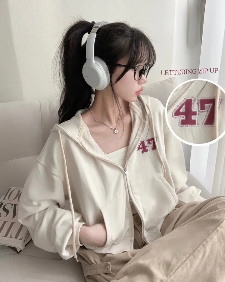 [47레터링] 루즈핏! 투웨이 후드집업 -3col 상세 이미지 2