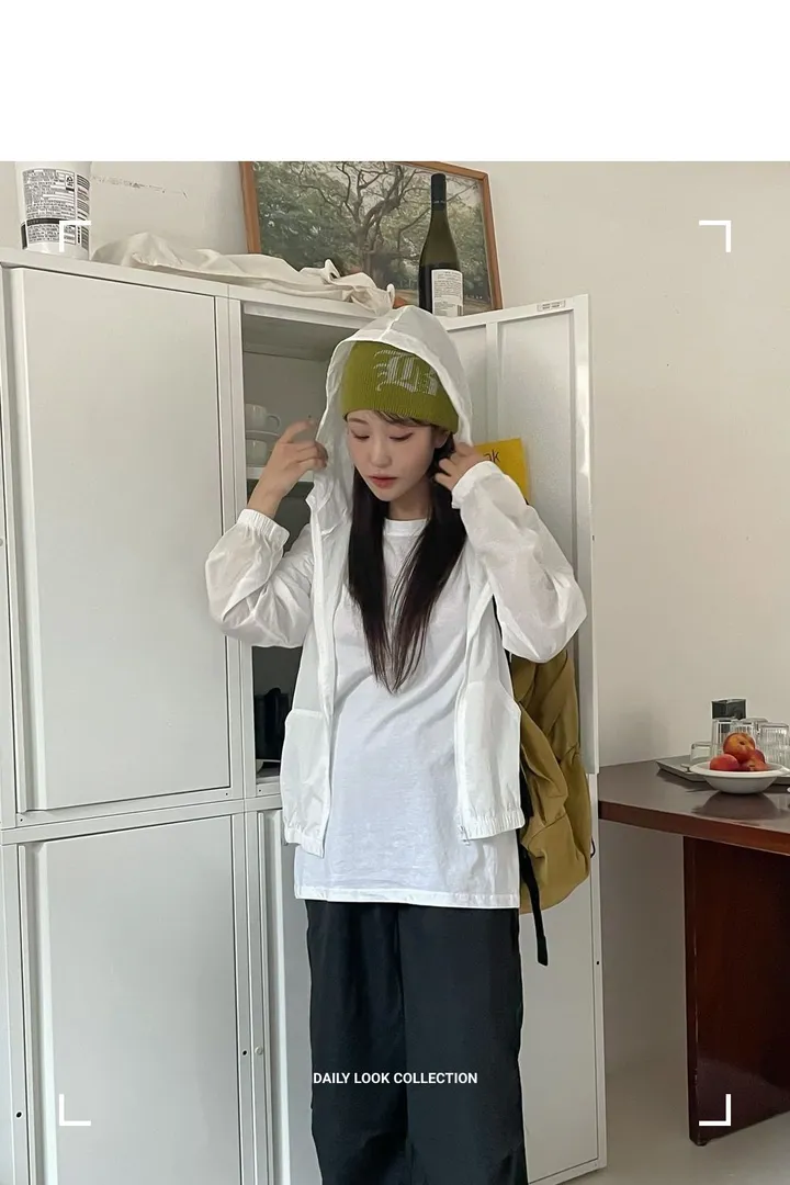 [🔥반응폭주/살안타템/휘뚜루~]샐리 고프코어 후드 바람막이 윈드 브레이커 점퍼 상세 이미지 15