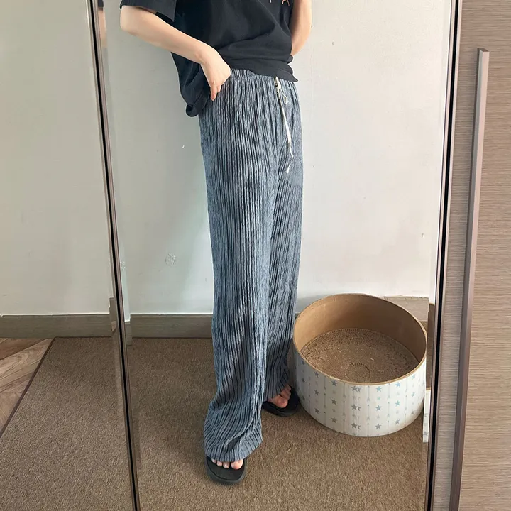 🎀핏보장🎀 찰랑 모던 스트라이프 밴딩팬츠 잠옷바지 마실룩 상세 이미지 45