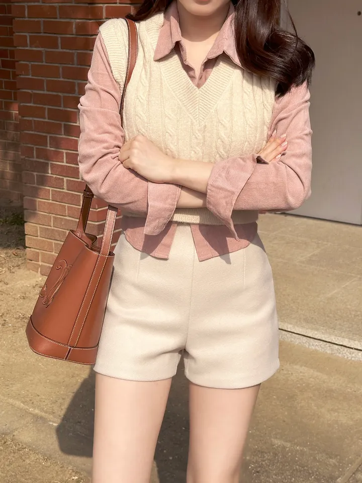 [자체제작❄/허리쏘옥/겨울ver/속바지O] 맞춤핏 엉밑살X 하이웨스트 도톰따뜻 스판 모직 반바지 숏팬츠 핫팬츠 겨울 반바지 댄스 공연 의상 크리스마스 연말룩 상세 이미지 99