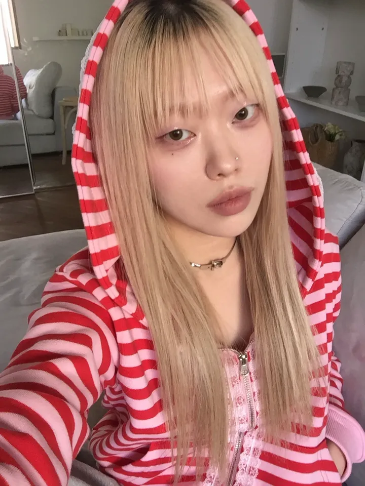 striped lace hooded zip-up [3color] 상세 이미지 14