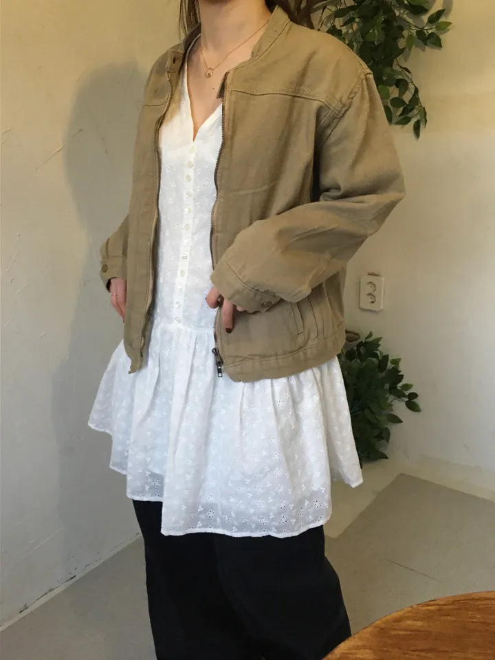 [봄신상💐](2colors/주문폭주🎉/투웨이) 빈티지 블루종 코튼 면 라이더 점퍼 자켓 jk 상세 이미지 28