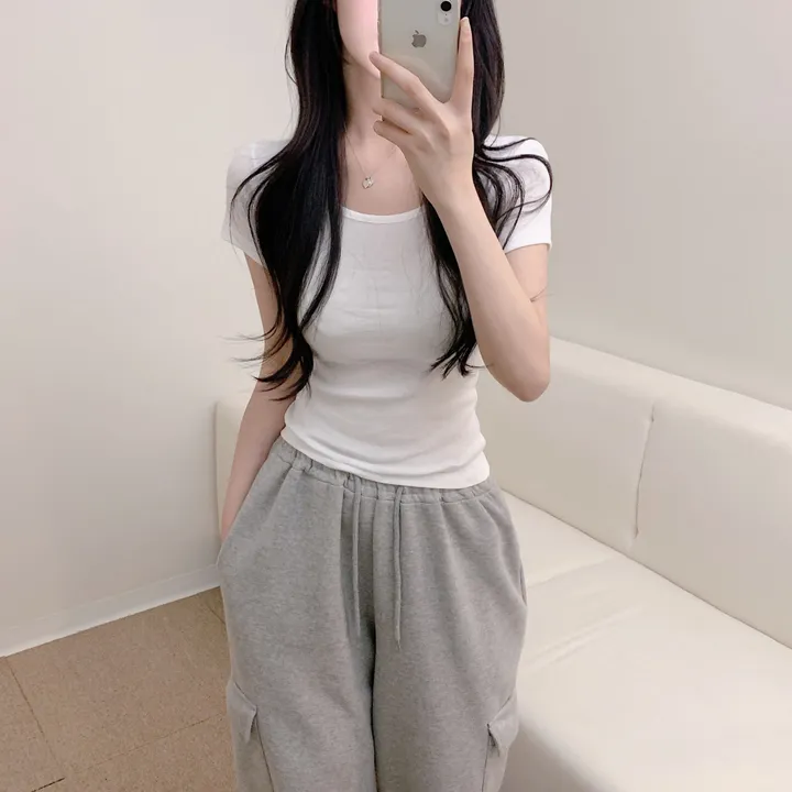 [-3kg/핏끝판왕!] 슬림핏 기본 무지 여리 반팔 티셔츠 (13color) 상세 이미지 5