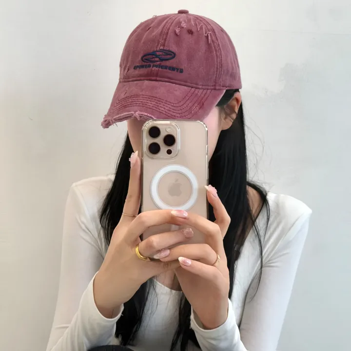 [🧢+팔찌+안경+캡가드증정❤/묶음할인✨] 캐피튜드 빈티지 리퍼 이파워 프리젠츠 볼캡 - 연예인핏 데일리 남녀공용 소두핏 레트로 소두핏 대두커버 연예인 아이돌 사계절 커플 모자 상세 이미지 156