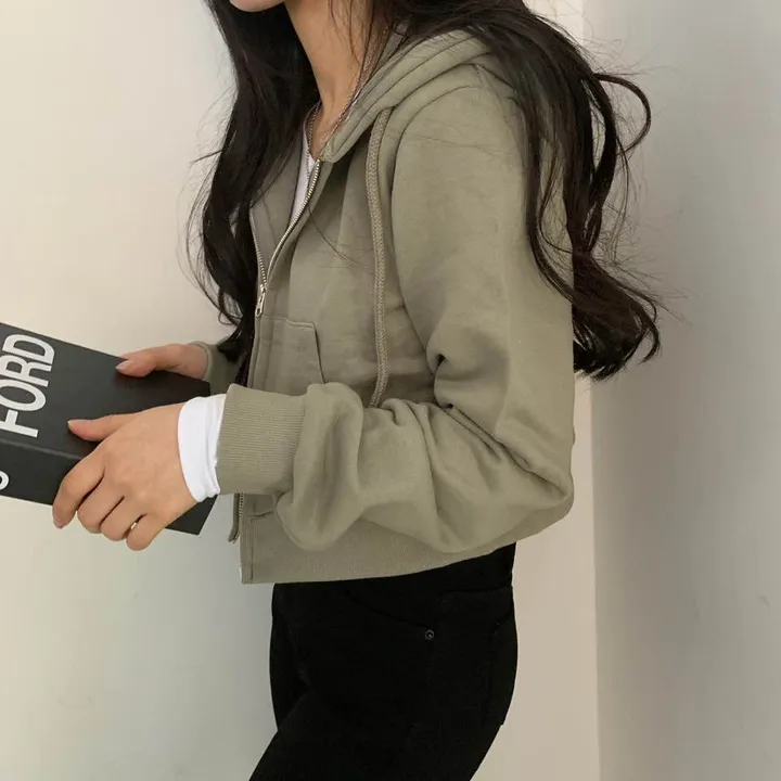 [재진행/기모버전 추가] 투웨이 크롭 후드 집업 - 3color 상세 이미지 51