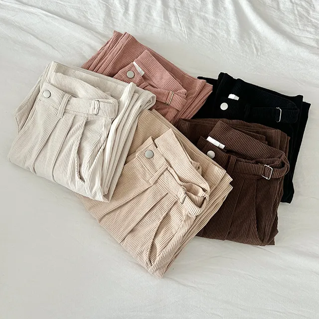 [~XL/3기장/허리조절!] 코듀로이 골덴 스트랩 코튼와이드팬츠 5color 상세 이미지 1