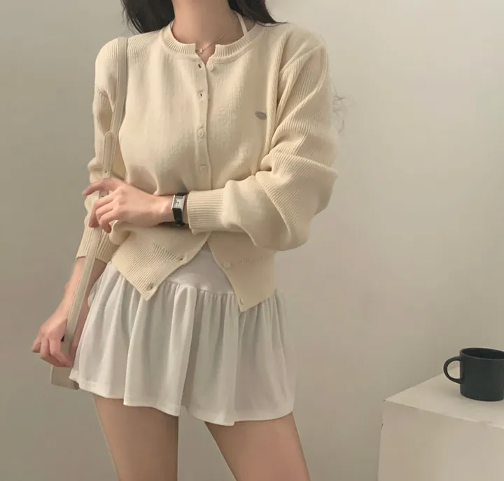 [봄🌸/부드러운!] 싱볼 라운드 펜던트 니트여리핏 가디건 - 6color 상세 이미지 24