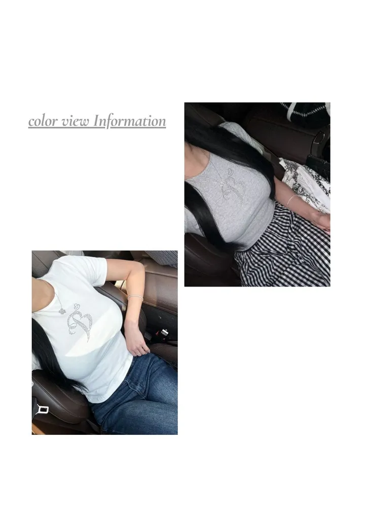 인스타인기폭주 엔젤큐빅 티셔츠+개미허리 골반패드 청바지 상세 이미지 5