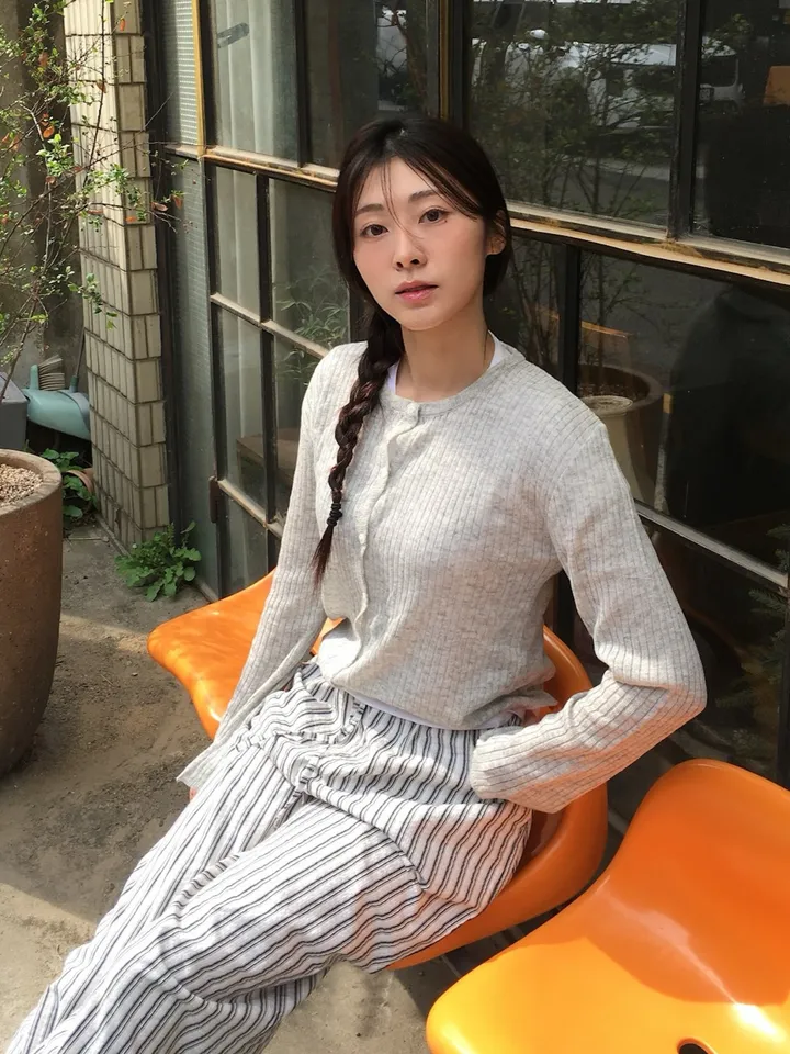 *주문폭주 순차발송* 가성비 빈티지 사계절 린넨 라운드 데일리 가디건 니트 (6color) 상세 이미지 30