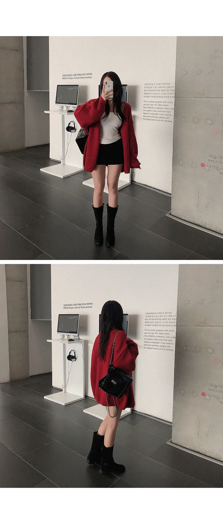 [고퀄/아방핏!] 델라 원버튼 루즈핏 벌룬가디건 아방가디건 레드가디건 도톰가디건 가을가디건 가을아우터 가을옷 가을신상 봄가디건 봄아우터 봄옷 봄신상 상세 이미지 5