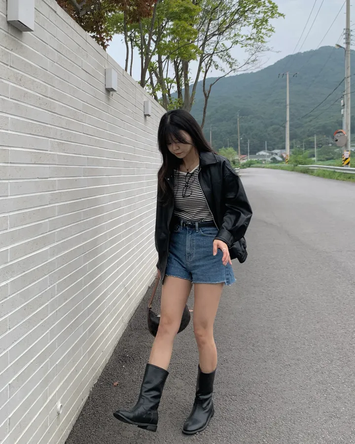 <미리 봄🌸/찐오버핏> 데이 오버핏 카라 블루종 레더자켓 - 2color 상세 이미지 45
