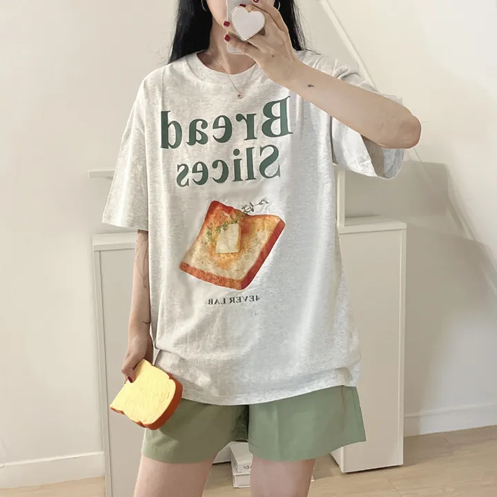 💚[당일출고/긴팔추가!]💚 빅사이즈 식빵 반팔 잠옷 파자마 세트 잠옷바지 루즈핏 오버핏 체크바지 남녀공용 티셔츠 커플티 커플룩 여름 상세 이미지 11