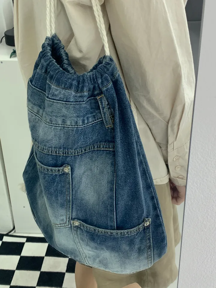 (주문폭주/당일출고) 데님 짐색 / COTI DENIM GYM SACK 상세 이미지 2