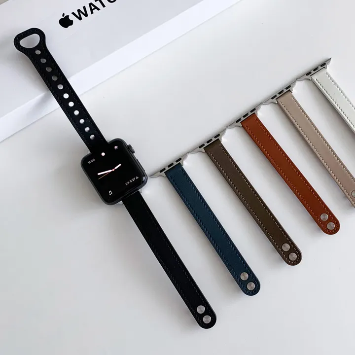 [당일출고] 애플워치10 9 8 7 SE SE2 38 41 42mm 울트라 가죽 래더 유광 무광 투톤 밴드 줄질 스트랩 상세 이미지 78