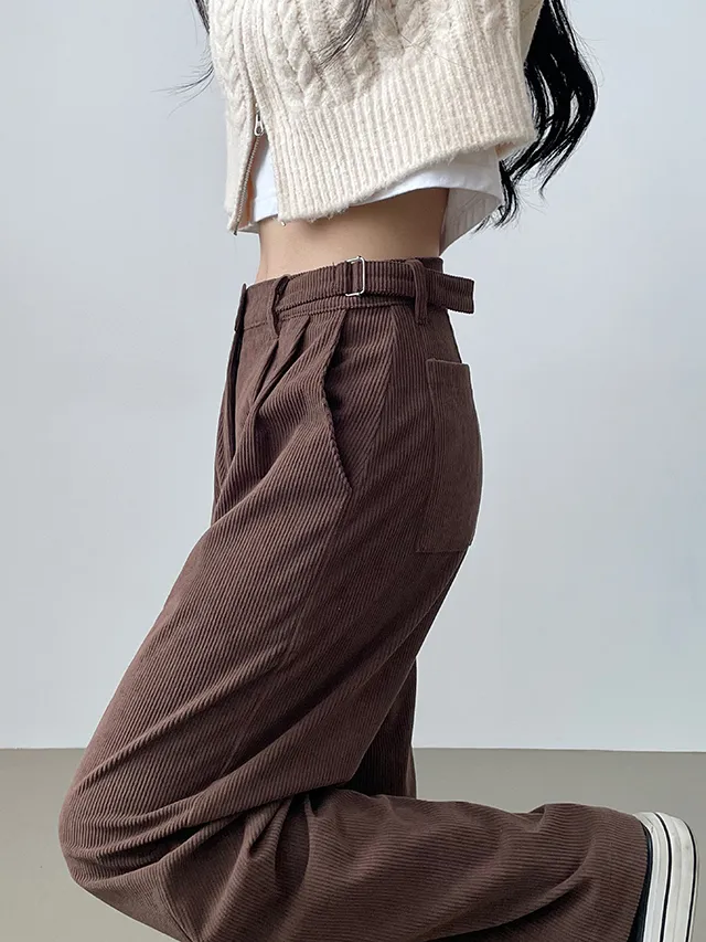 [~XL/3기장/허리조절!] 코듀로이 골덴 스트랩 코튼와이드팬츠 5color 상세 이미지 44