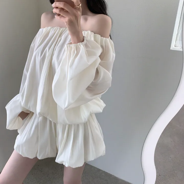 아브 볼륨 퍼프블라우스+ 밴딩 숏팬츠 투피스 상세 이미지 10