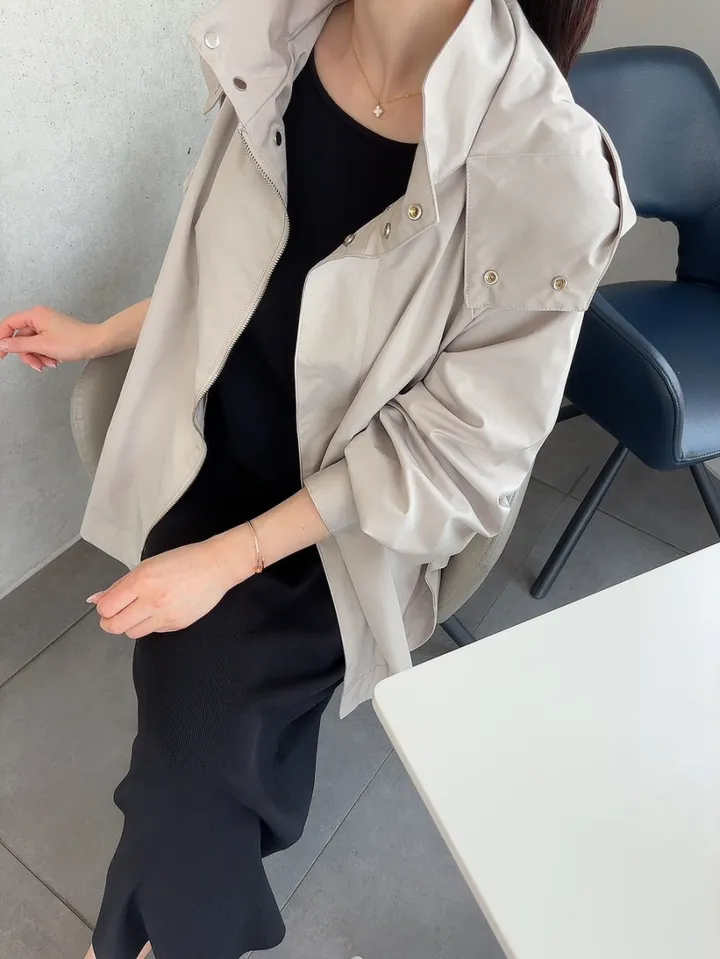 간절기 루즈핏 A라인 후드 바람막이 점퍼 상세 이미지 20