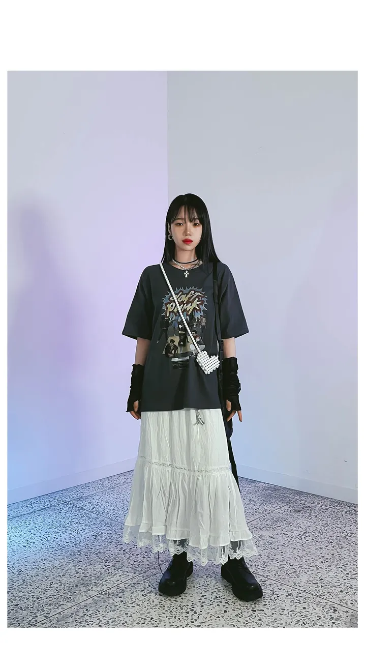 루즈핏 랫비 프린팅티셔츠 상세 이미지 5