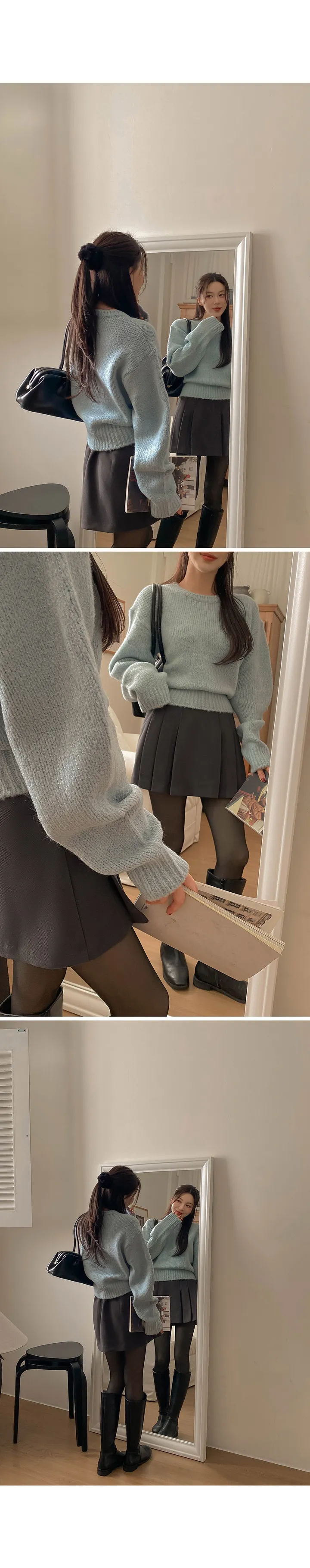 (필수소장추천/울코트/크롭코트/러블리/꾸안꾸/주문폭주) 포어 비죠 울 헤어코트 CT 상세 이미지 10